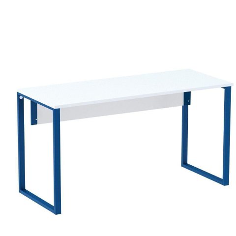 Mesa Escritório P25 Tub Pandin 170 Cm Largura X 70 Cm Profundidade Tampo Mdp Branco Pé Aço