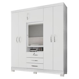 Guarda Roupa Casal Ambiente Imperial Carvalho Branco - Incorplac - 2