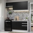 Ver imagem 1 de Armário de Cozinha Compacta 180cm Branco/Preto Glamy Madesa 09