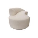 Ver imagem 3 de Sofá Curvo de Canto Mavie 3 Lugares 210cm Off White Bouclé Sofá Home