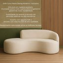 Ver imagem 5 de Sofá Curvo de Canto Mavie 3 Lugares 210cm Off White Bouclé Sofá Home
