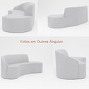 Ver imagem 7 de Sofá Curvo de Canto Mavie 3 Lugares 210cm Off White Bouclé Sofá Home