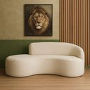 Ver imagem 1 de Sofá Curvo de Canto Mavie 3 Lugares 210cm Off White Bouclé Sofá Home
