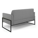 Ver imagem 5 de Sofá Namoradeira Base Industrial Alta Preto Marisa Linho Grafite A26 D03 - D'rossi Drossi