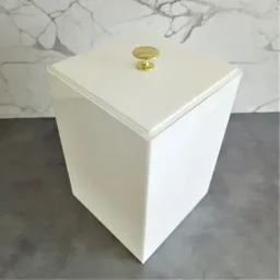 Lixeira Acrilica Premium Cozinha, Lavabo. Escritorio 7,5 Litros Esconde Sacola - 2