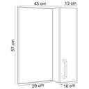 Ver imagem 7 de Conjunto Banheiro Gabinete com Pés 50cm Lavatório e Armário Allegra B06 Branco - Lyam Decor