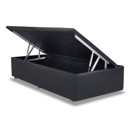 Cama Box Baú Solteiro Corino 78 X 188cm - Genki Kenko Colchões:branco - 4