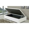 Cama Box Baú Solteiro Corino 78 X 188cm - Genki Kenko Colchões:branco - 1
