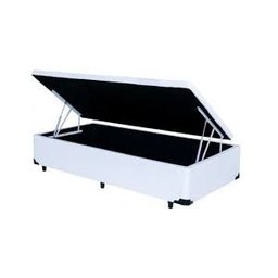 Cama Box Baú Solteiro Corino 78 X 188cm - Genki Kenko Colchões:branco - 5