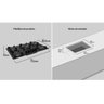 Cooktop 5 Bocas com Mega e Tripla Chama Turbo Glass Dako - 9