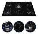 Ver imagem 4 de Cooktop 5 Bocas com Mega e Tripla Chama Turbo Glass Dako