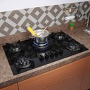 Ver imagem 1 de Cooktop 5 Bocas com Mega e Tripla Chama Turbo Glass Dako