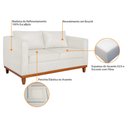 Ver imagem 5 de Kit Sofa 2 Lugares e Poltrona Europa Bouclé Branco - Amarena Móveis