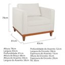 Ver imagem 3 de Kit Sofa 2 Lugares e Poltrona Europa Bouclé Branco - Amarena Móveis