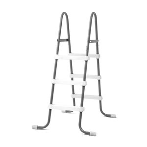 Kit Escada para Piscina 91cm com Kit Limpeza e Manutenção Peneira Aspirador