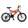 Bicicleta Gps Aro 20 Dupla Suspensão 21 Marchas Colli Laranja Neon - 1