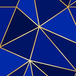 Papel De Parede Adesivo Zara Tons de Azul e Dourado - 3,0m - 2