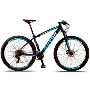 Bicicleta Bike Aro 29 Alumínio 24 Velocidades Shimano Suspensão Freio a Disco Azul 19"