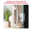 Ver imagem 4 de Puxador duplo curvo 40x30cm para porta de vidro e portão - Preto