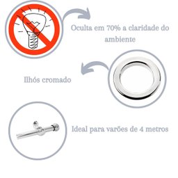 Cortina 5 Metros Tecido Blecaute Para Sala Pé Direito Duplo - 3