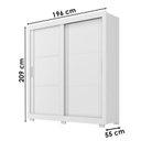 Ver imagem 3 de Guarda Roupa Casal Titanium Branco – Zanzini