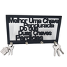 Porta Chaves Modelo Engraçado Melhor 1 Chave na mão Decorativo Madeira MDF Preto Entrada Pendurar - 1