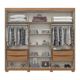 Guarda-roupa Norton 06 Pts. Nature/off White - Henn - 9