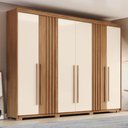 Ver imagem 1 de Guarda-roupa Norton 06 Pts. Nature/off White - Henn