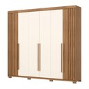Ver imagem 4 de Guarda-roupa Norton 06 Pts. Nature/off White - Henn