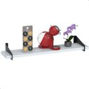 Ver imagem 6 de 4 Prateleiras Suspensa Estilo Industrial Madeira 60cm Fs Pb:branco