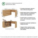 Ver imagem 4 de Mesa de Manicure Profissional de Canto em L com 6 Gavetas Organize Multimóveis MP6068 Madeirado