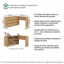 Ver imagem 4 de Mesa de Manicure Profissional de Canto em L com 6 Gavetas Organize Multimóveis MP6068 Madeirado