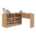 Ver imagem 5 de Mesa de Manicure Profissional de Canto em L com 6 Gavetas Organize Multimóveis MP6068 Madeirado