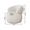 Ver imagem 4 de Conjunto Sala Painel Tv 70" Concept + 2 Poltronas Eloah Base Giratória Bouclé Italiano Off-white