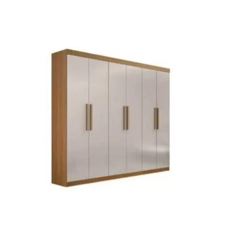 Guarda Roupa Casal 6 Portas Colibri D Doro Móveis - Cinamomo/off White
