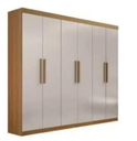 Ver imagem 1 de Guarda Roupa Casal 6 Portas Colibri D Doro Móveis - Cinamomo/off White