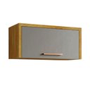 Ver imagem 4 de Armário Aéreo Nicho para Geladeira Dafne 1 Porta MDF 82cm Cinamomo Cinza Acetinado Mobilihouse