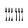 Garfo de Mesa Preto Jogo Talheres Aço Inox Titanium 6un - 1
