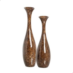 Dupla Vaso de Mesa Decorativo para Sala Marrom Petra Vanguard - 10