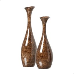 Dupla Vaso de Mesa Decorativo para Sala Marrom Petra Vanguard - 2