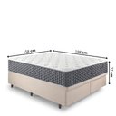 Ver imagem 2 de Base Box Baú Queen Bipartido 158x198 Linho com Colchão Relax Fresh Molas Ensacadas
