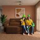 Ver imagem 2 de Sofá Brasil Retrátil e Reclinável 3 Lugares 2m Veludo - Marrom