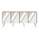 Ver imagem 5 de Rack Tv até 50 Polegadas 4 Portas Retrô com Espelhos Multimóveis Mp1082 Rustic/branco