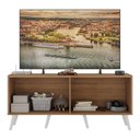 Ver imagem 4 de Rack Tv até 50 Polegadas 4 Portas Retrô com Espelhos Multimóveis Mp1082 Rustic/branco