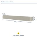 Ver imagem 3 de Rack Suspenso em MDF para TV Ate 75 Polegadas Oslo Off White