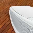 Ver imagem 3 de Kit 2 Espreguiçadeiras Dubai Premium Fibra Reclinável Praia Piscina Branco