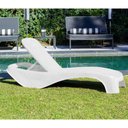 Ver imagem 6 de Kit 2 Espreguiçadeiras Dubai Premium Fibra Reclinável Praia Piscina Branco