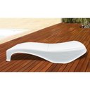 Ver imagem 2 de Kit 2 Espreguiçadeiras Dubai Premium Fibra Reclinável Praia Piscina Branco
