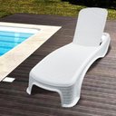 Ver imagem 5 de Kit 2 Espreguiçadeiras Dubai Premium Fibra Reclinável Praia Piscina Branco