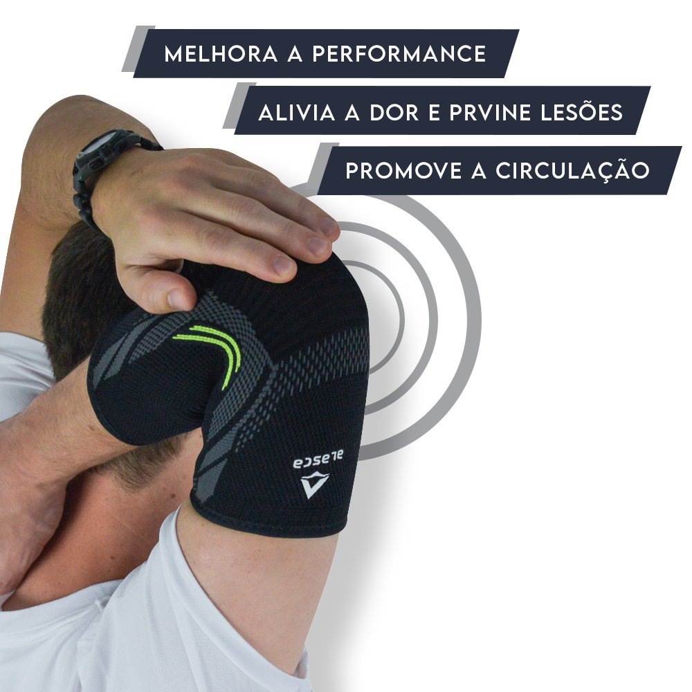 Cotoveleira de Compressão Sense Alasca - Estabilidade e proteção. Ideal para todo tipo de esporte.:M - 6